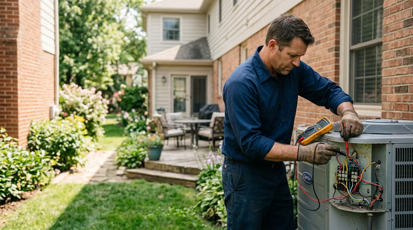 HVAC technician working near Independence, CA